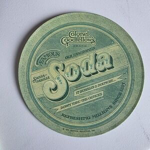 Vintage 1979 Ballonoff Colonel Goodfellows Sarsaparilla Soda Stove Counter Mat